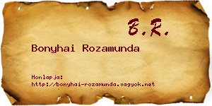 Bonyhai Rozamunda névjegykártya